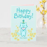 Gele bloemkool & blauwe kat met Pet & hartdag