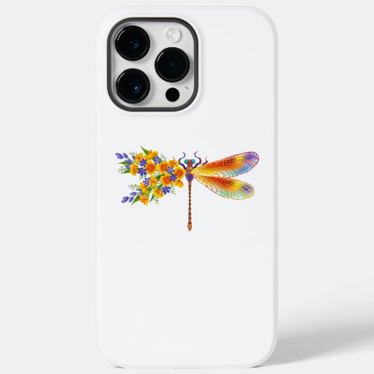 gele bloemlibel Case-Mate iPhone case (Achterkant)