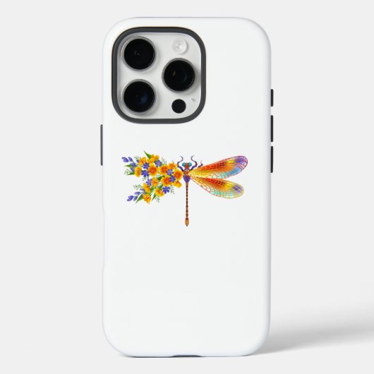 gele bloemlibel Case-Mate iPhone case (Achterkant)