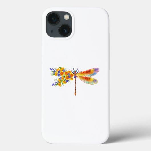 gele bloemlibel Case-Mate iPhone case (Achterkant)