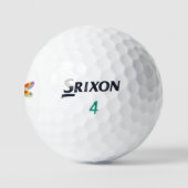 gele bloemlibel golfballen (Logo)