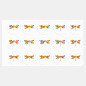 gele bloemlibel labels (Vel)