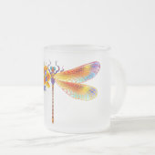 gele bloemlibel matglas koffiemok (Voorkant rechts)