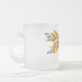 gele bloemlibel matglas koffiemok (Links)