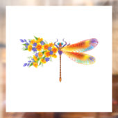 gele bloemlibel raamsticker (Vel 2)
