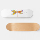gele bloemlibel skateboard (Horizontaal)