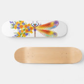 gele bloemlibel skateboard (Horizontaal)