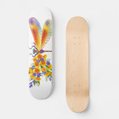 gele bloemlibel skateboard (Voorkant)