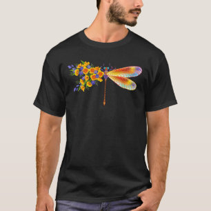 gele bloemlibel t-shirt