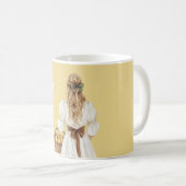 Gele Blonde Mand Met Kuikens (kippen) Koffiemok (Voorkant rechts)
