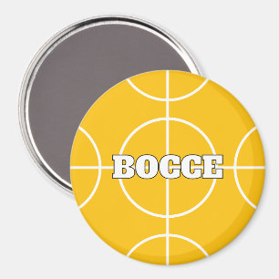 Gele Bocce Ball koelkast magneet met aangepaste te