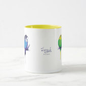 Gele boedgie Bird Parrot Mok (Midden)