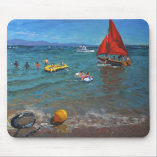 Gele boei en rode nagels Abersoch Muismat