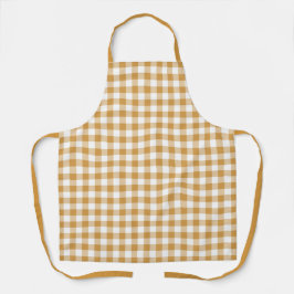 Gele boerderij Gingham Apron Schort