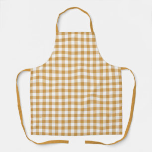 Gele boerderij Gingham Apron Schort