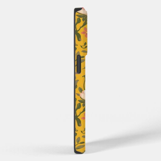 Gele Boho bloemige achtergrond Case-Mate iPhone Case (Achterkant / Rechts)