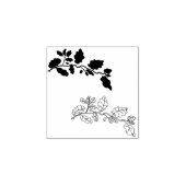 gele boombladeren 	rubberstempel (Afrduk)