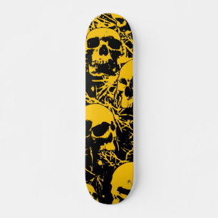 Gele boomkorren skateboard