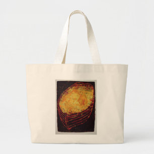 Gele boot 2007 grote tote bag