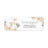 Gele bosbouwhuisdieren Retouradres Etiket (Voorkant)