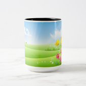 Gele boter tweekleurige koffiemok (Center)