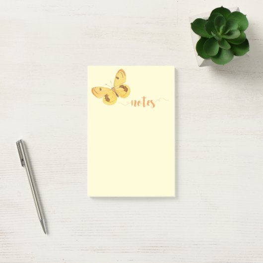 Gele  Boterfly Fine Art Post-it Notes (Kantoor)