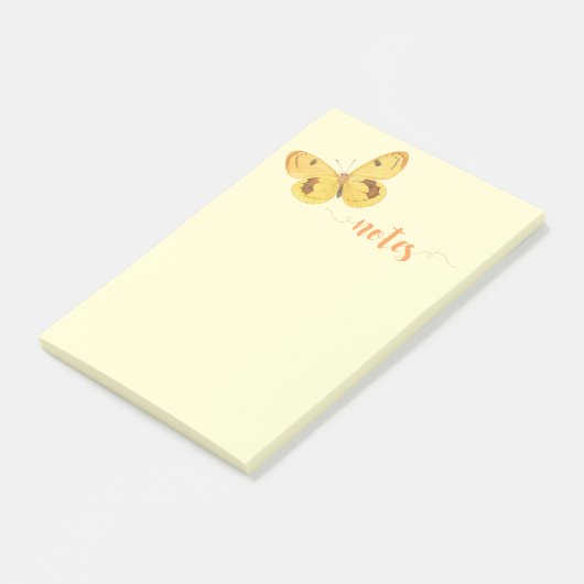 Gele  Boterfly Fine Art Post-it Notes (Schuin)
