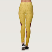 Gele Bourgogne-Leggings Leggings (Achterkant)