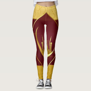 Gele Bourgogne-Leggings Leggings