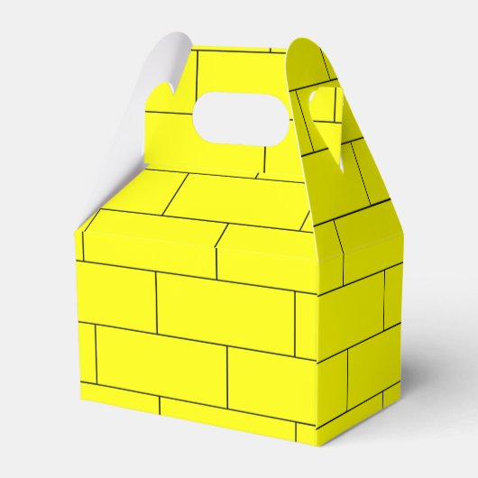 Gele Brick Pattern Favor Box Bedankdoosjes (Achterkant)