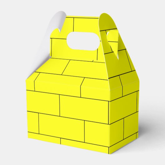 Gele Brick Pattern Favor Box Bedankdoosjes (Voorkant Zijde)