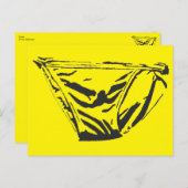 Gele briefs Briefkaart (Voorkant / Achterkant)
