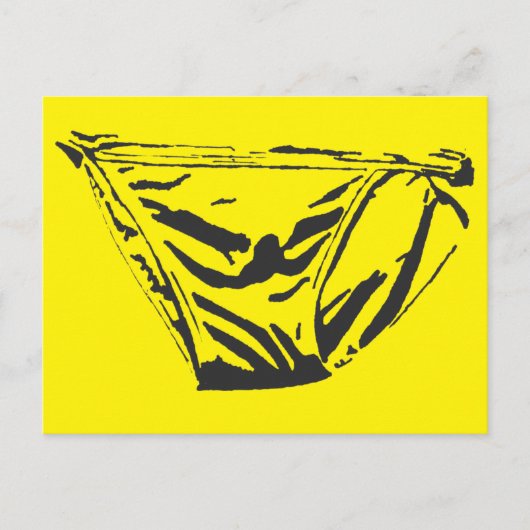 Gele briefs Briefkaart (Voorkant)