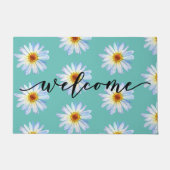 Gele Bright Daisy Trendy Welkom Deur Mat (Voorkant)