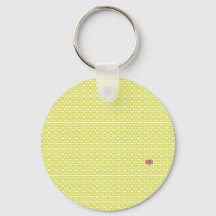 Gele Britse Unievakken en oneven Sleutelhanger