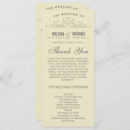 GELE BRUILOFT | ELEGANTIE PROGRAMMA (Voorkant / Achterkant)