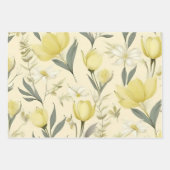 Gele Bruiloft Wrapping Papier Set Inpakpapier Vel (Voorkant 2)