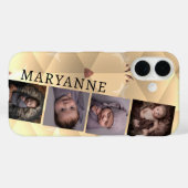 Gele bruine tinten met 4 Afbeeldingen Case-Mate iPhone Case (Achterkant (horizontaal))