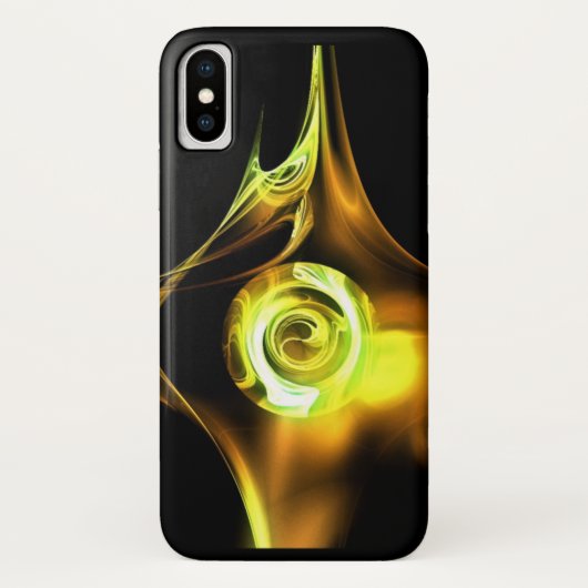 GELE BRUINE WITTE FRACTALE ROOS Case-Mate iPhone CASE (Achterkant)
