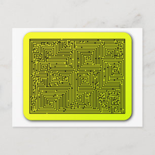 Gele bruinmaze briefkaart