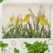 Gele bruinvissen op room theedoek (Gevouwen)