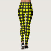 Gele Buffel Groot geruite Leggings (Achterkant)