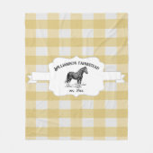 Gele Buffel Plaid Boerderij Paard Fleece Deken (Voorkant)