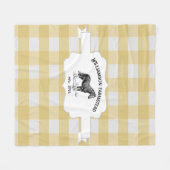 Gele Buffel Plaid Boerderij Paard Fleece Deken (Voorkant (Horizontaal))
