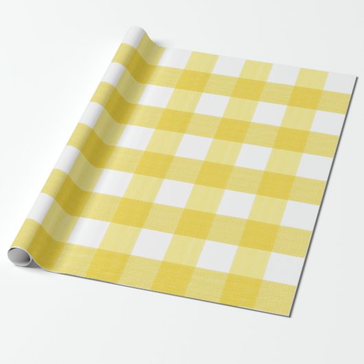 Gele buffelplaat cadeaupapier (Uitgerold)
