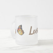 Gele buikvliezen Mok van glas, gevroren (Voorkant links)