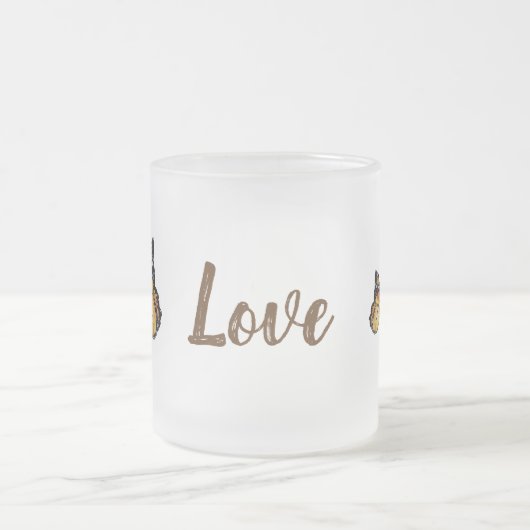 Gele buikvliezen Mok van glas, gevroren (Center)