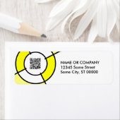 gele bulseye QR-code Etiket (Insitu)