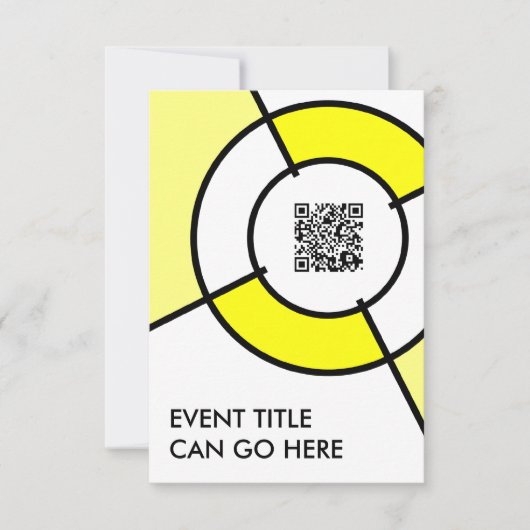 gele bulseye QR-code Kaart (Voorkant)