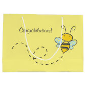 Gele bumble bee Aangepast Groot Cadeauzakje (Achterkant)